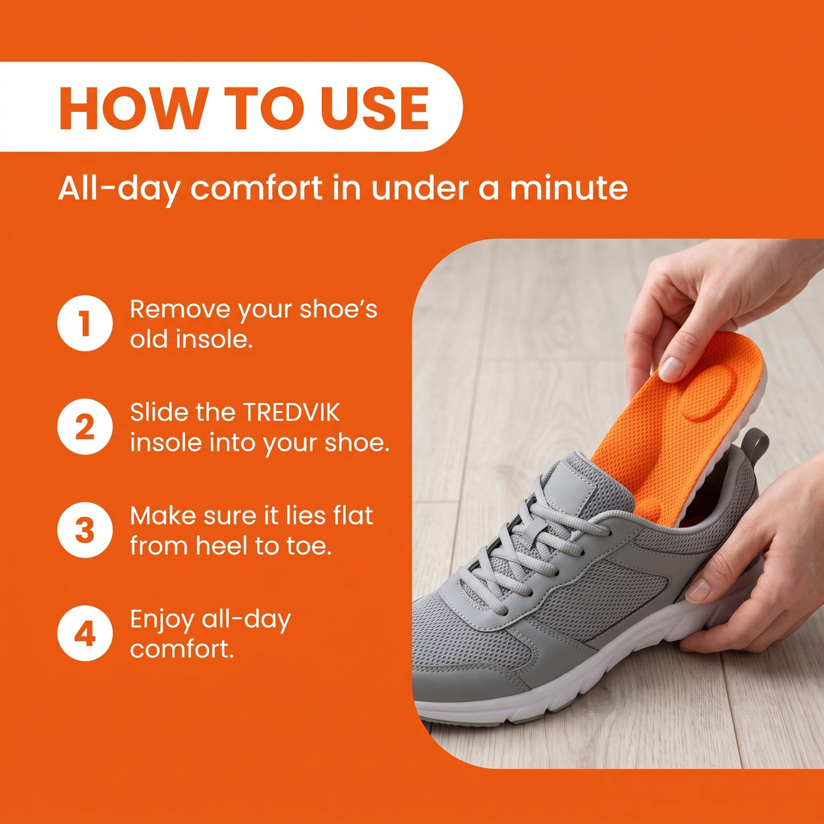 How to use the Massage Insoles in 4 steps