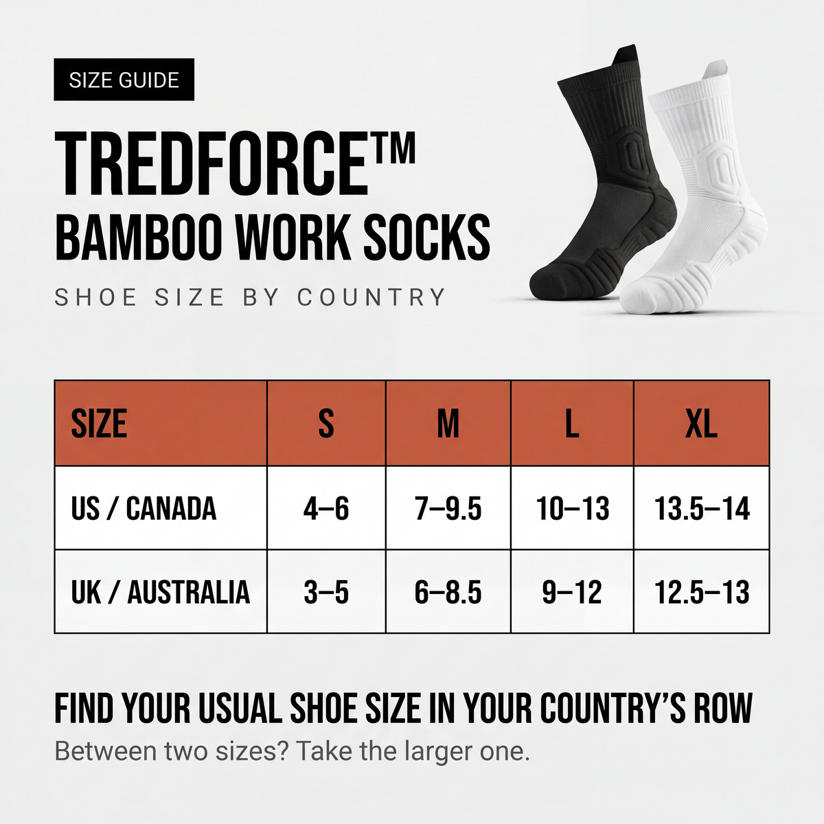 TredForce™ Bamboo Work Socks