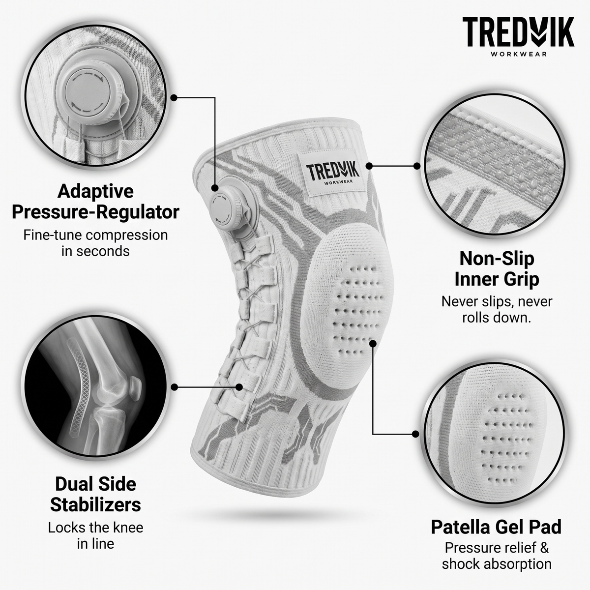 Tredvik Knee Sleeve | Instant Relief, All-Day Stability & Adjustable Support